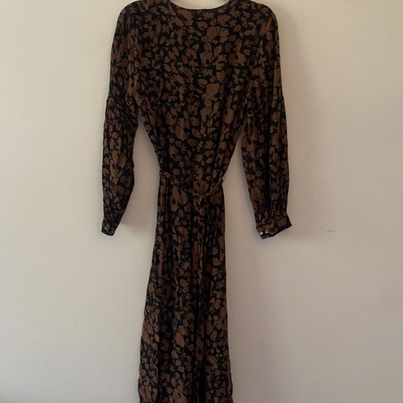 RAILS Fabian Midi Dress, Floral Print, Black & Brown,  XS - Picture 4 of 5